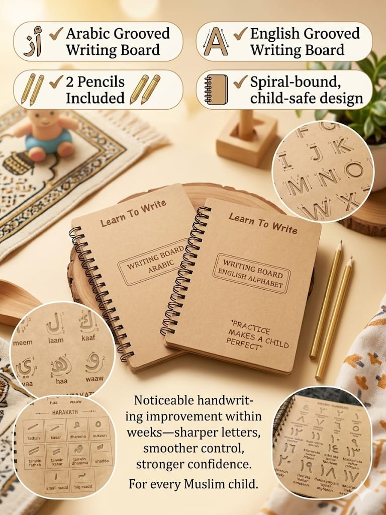 Grooved Learning Kit in Arabic and English (Reusable)