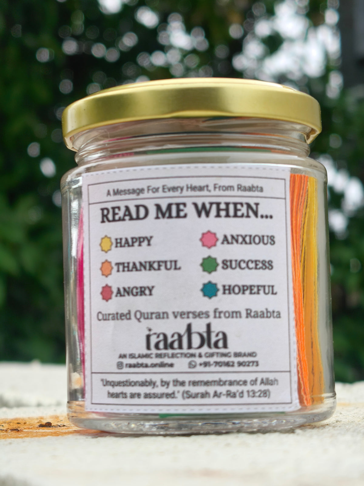 raabta's Soul Connect Jar | Color-Coded Quran Verses & Duas for Every Emotion