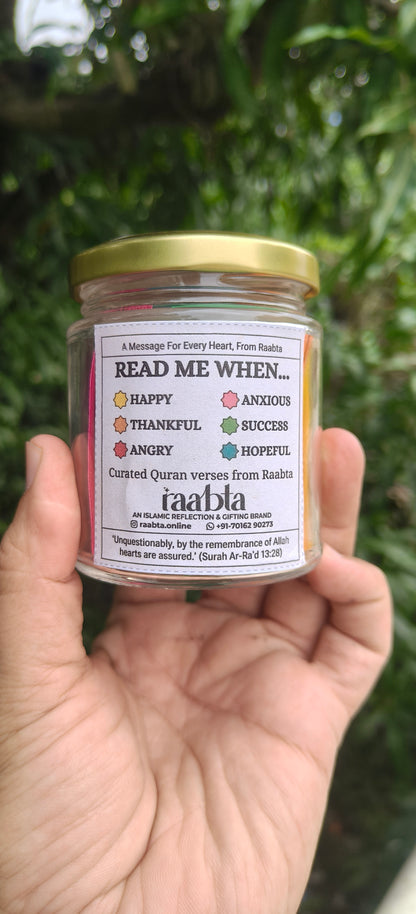 raabta's Soul Connect Jar | Color-Coded Quran Verses & Duas for Every Emotion