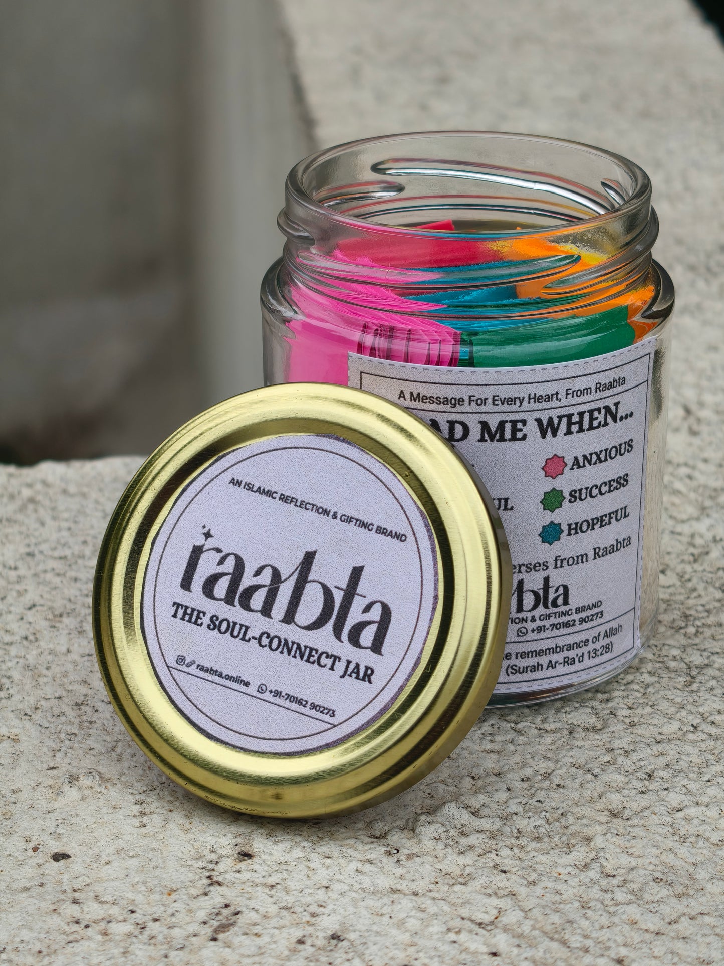 raabta's Soul Connect Jar | Color-Coded Quran Verses & Duas for Every Emotion