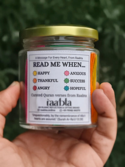 raabta's Soul Connect Jar | Color-Coded Quran Verses & Duas for Every Emotion