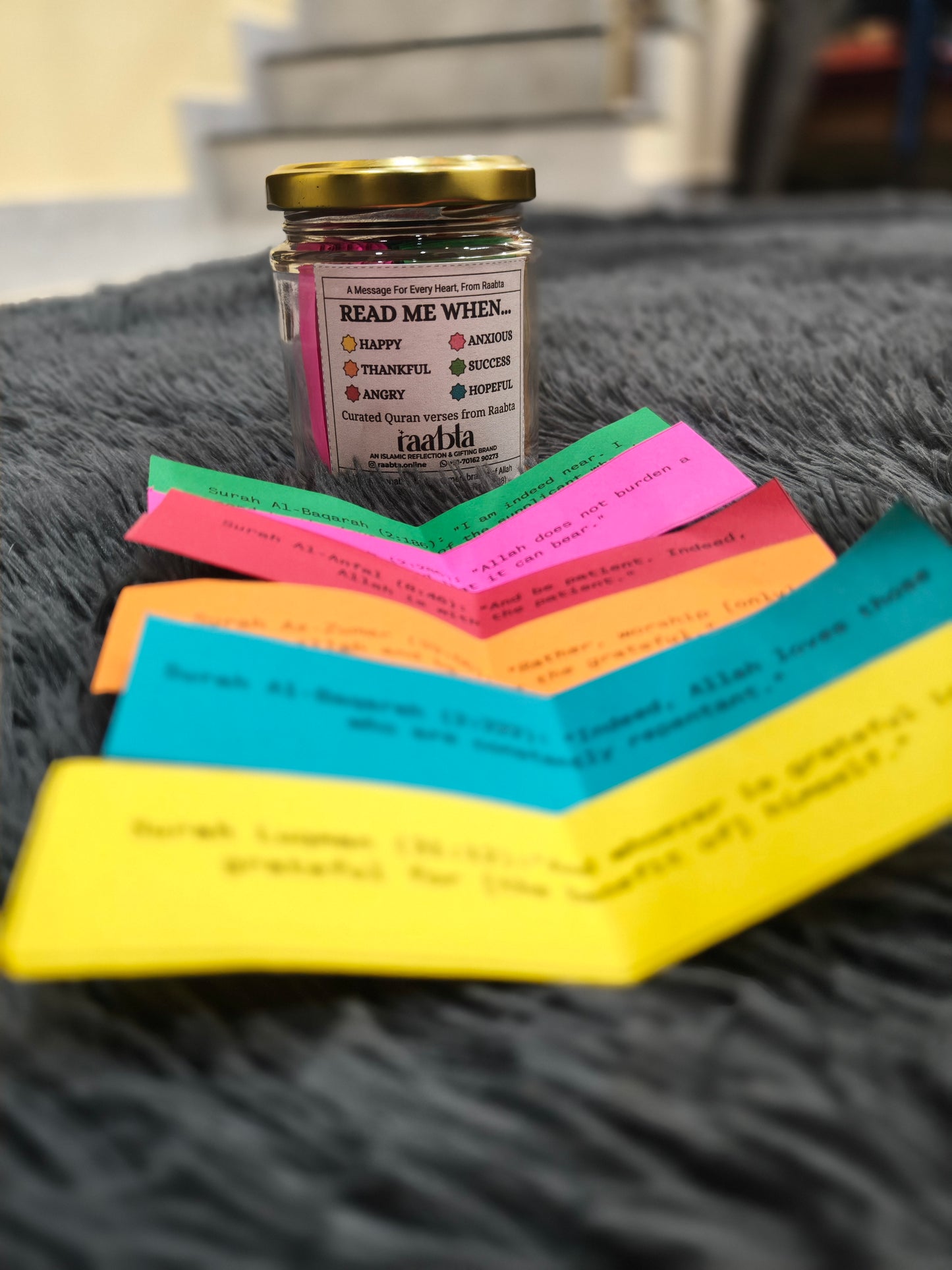 raabta's Soul Connect Jar | Color-Coded Quran Verses & Duas for Every Emotion