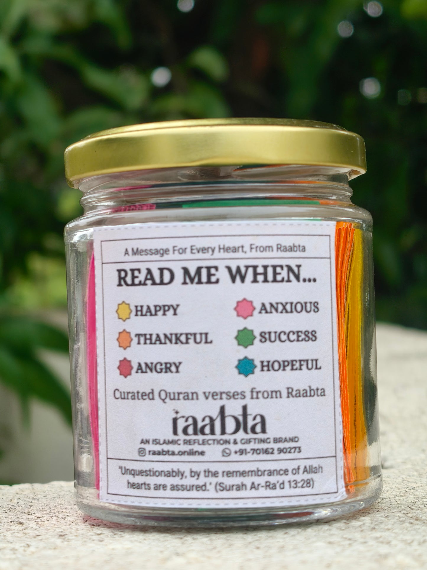 raabta's Soul Connect Jar | Color-Coded Quran Verses & Duas for Every Emotion