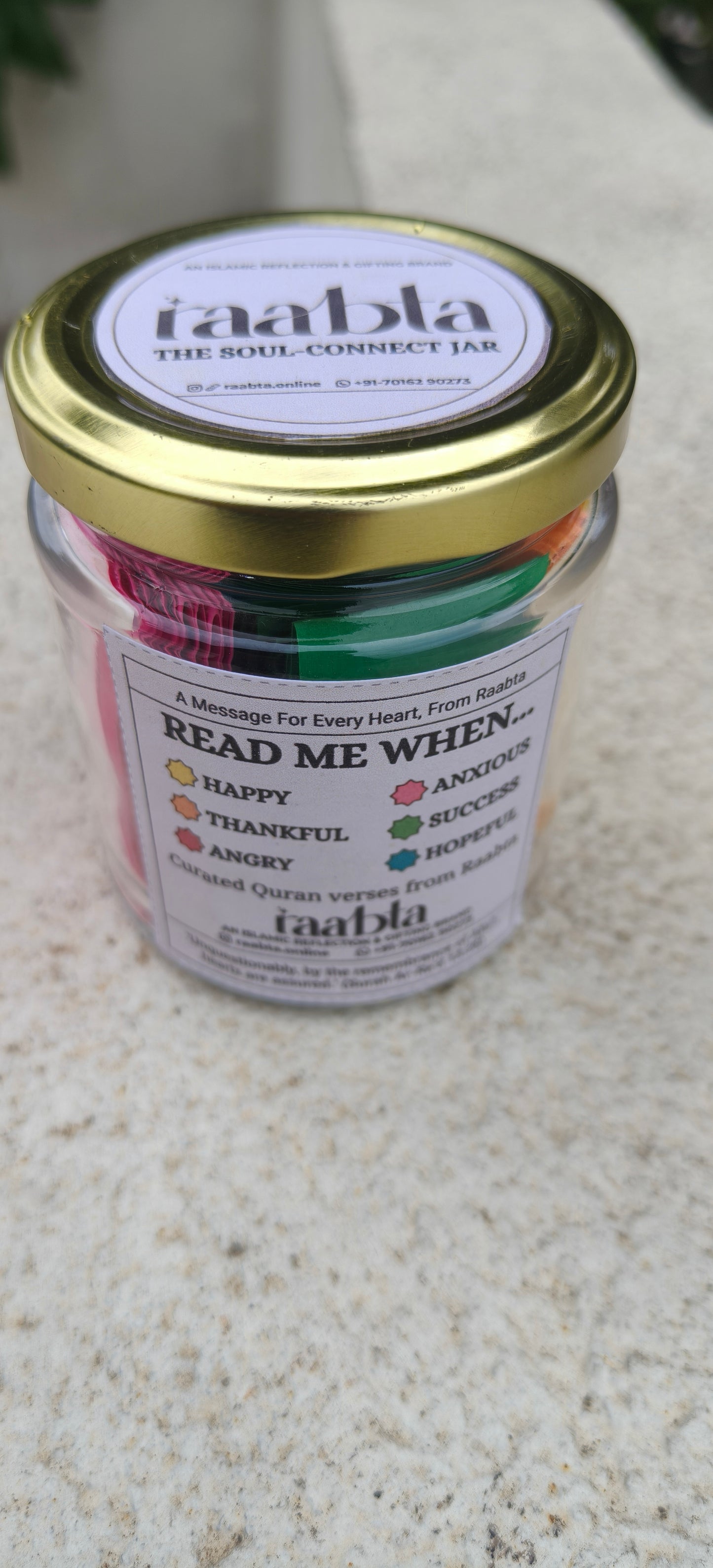 raabta's Soul Connect Jar | Color-Coded Quran Verses & Duas for Every Emotion